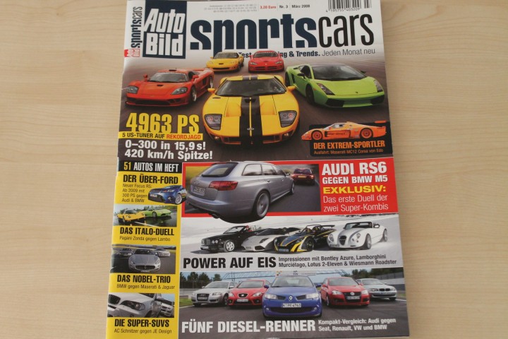 Deckblatt Auto Bild Sportscars (03/2008)